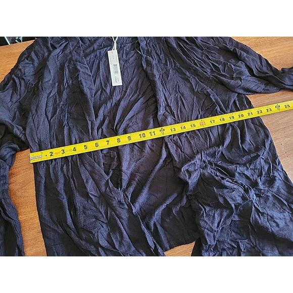 Tribekka 44 Draped Open Front Cardigan sweater black size 3x - Picture 7 of 8